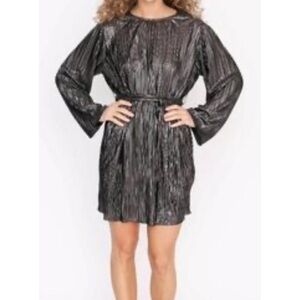 Smash + Tess Tasia Mini Dress Black Metallic